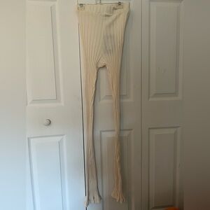 PrettyLittleThing Cream Ribbed Fabric